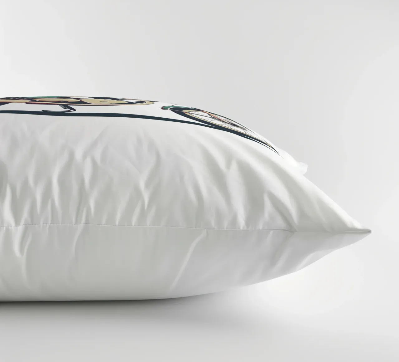 Retro Motorcycle Illustration Trending Now decorative cushion by Urban Life