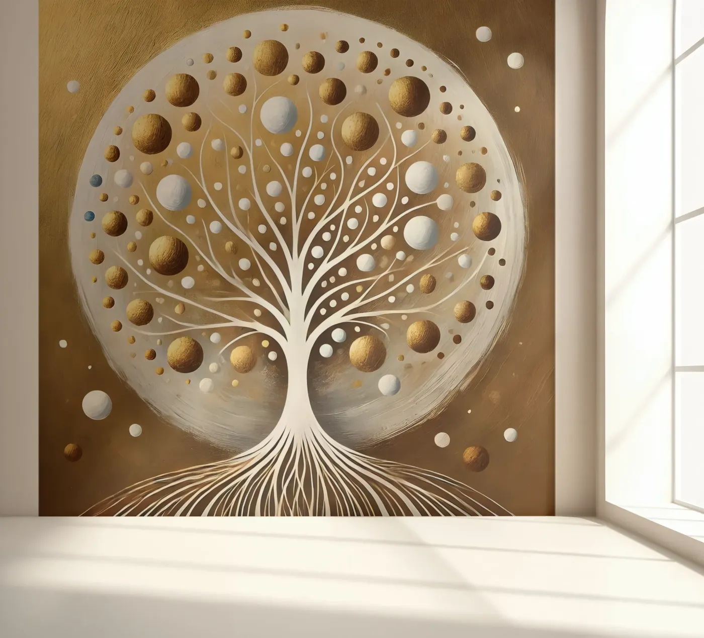 Tree gold fotobehang van spiritual