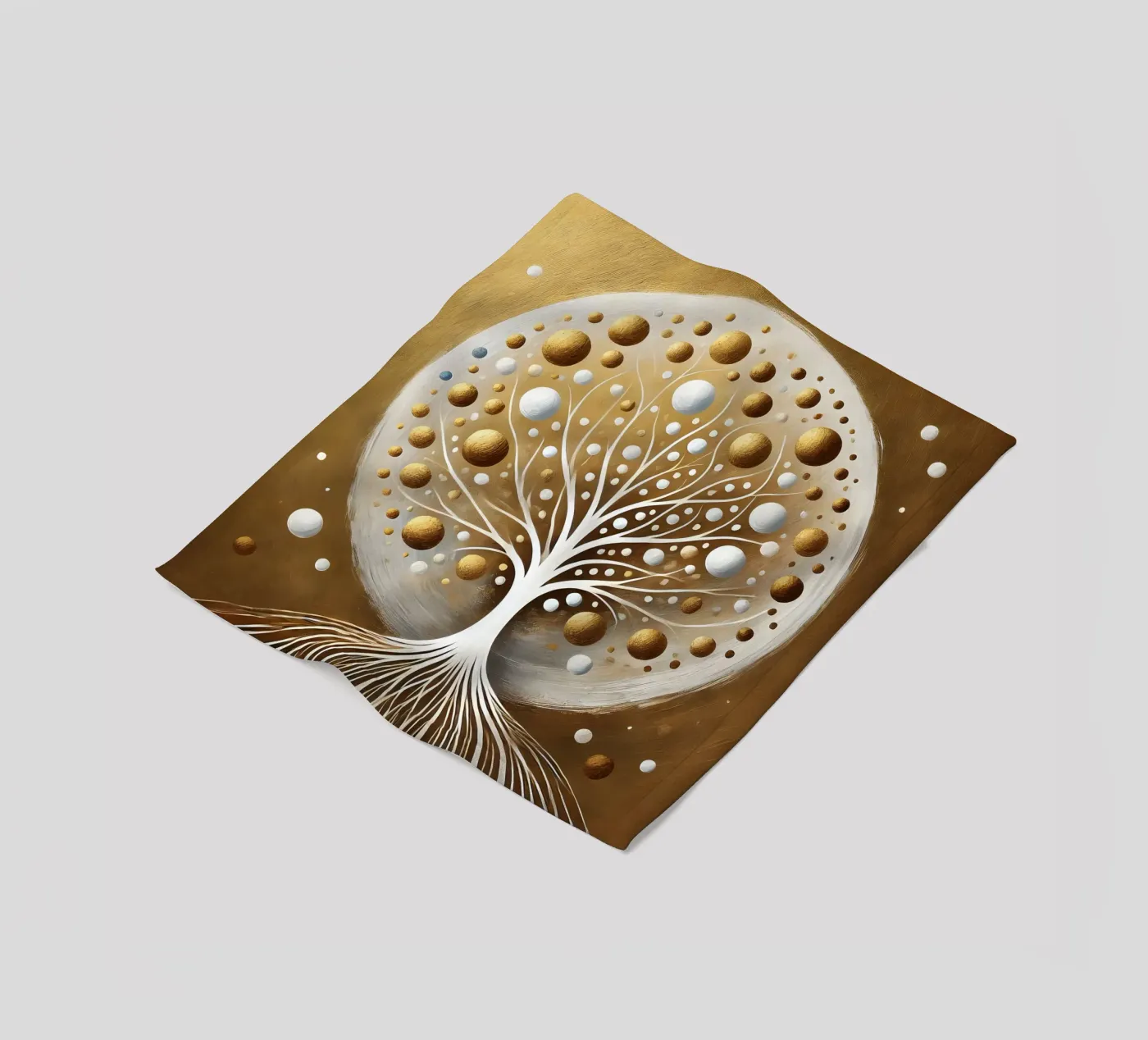 Baum gold Fleecedecke von spiritual