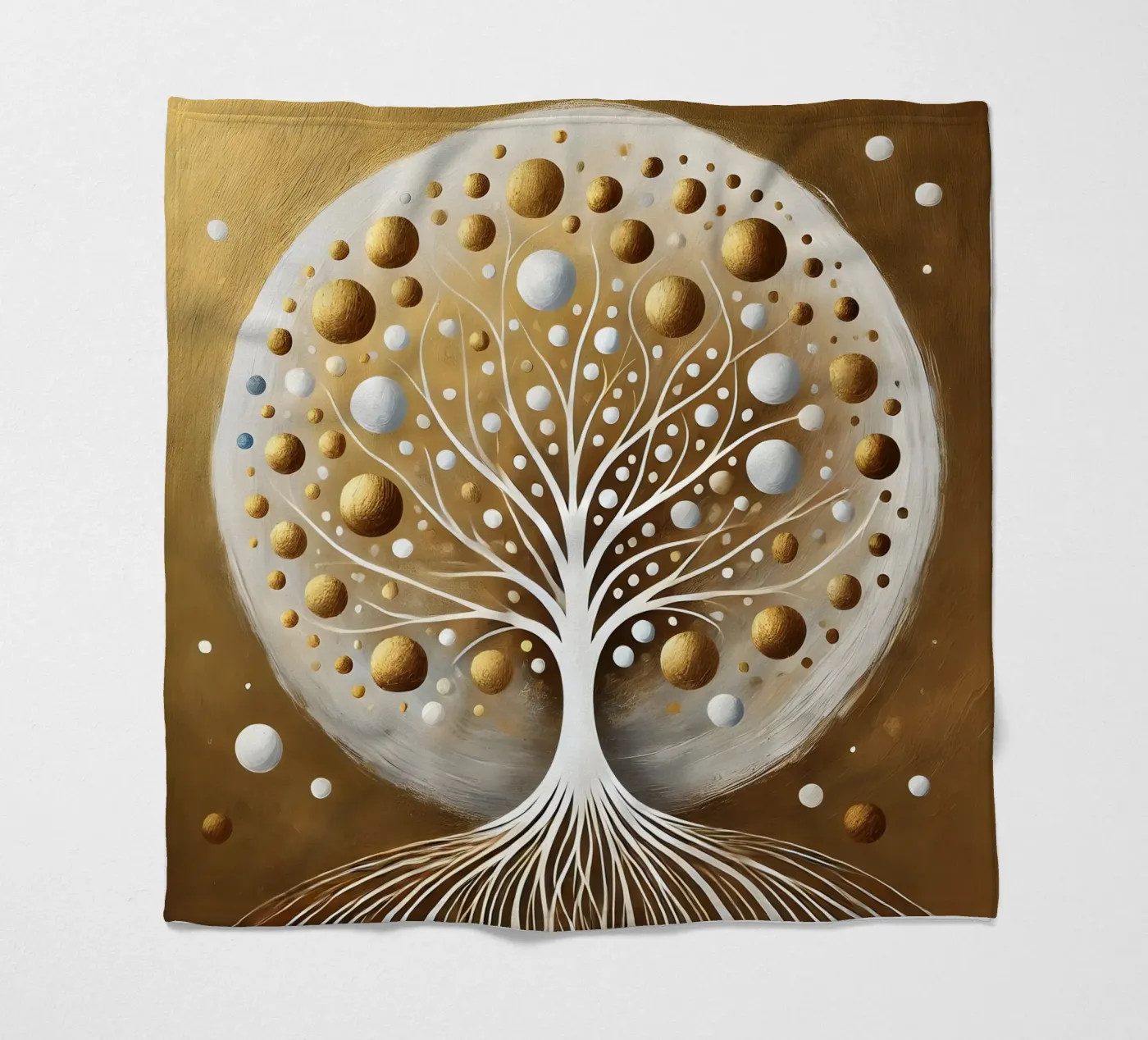 Baum gold Fleecedecke von spiritual