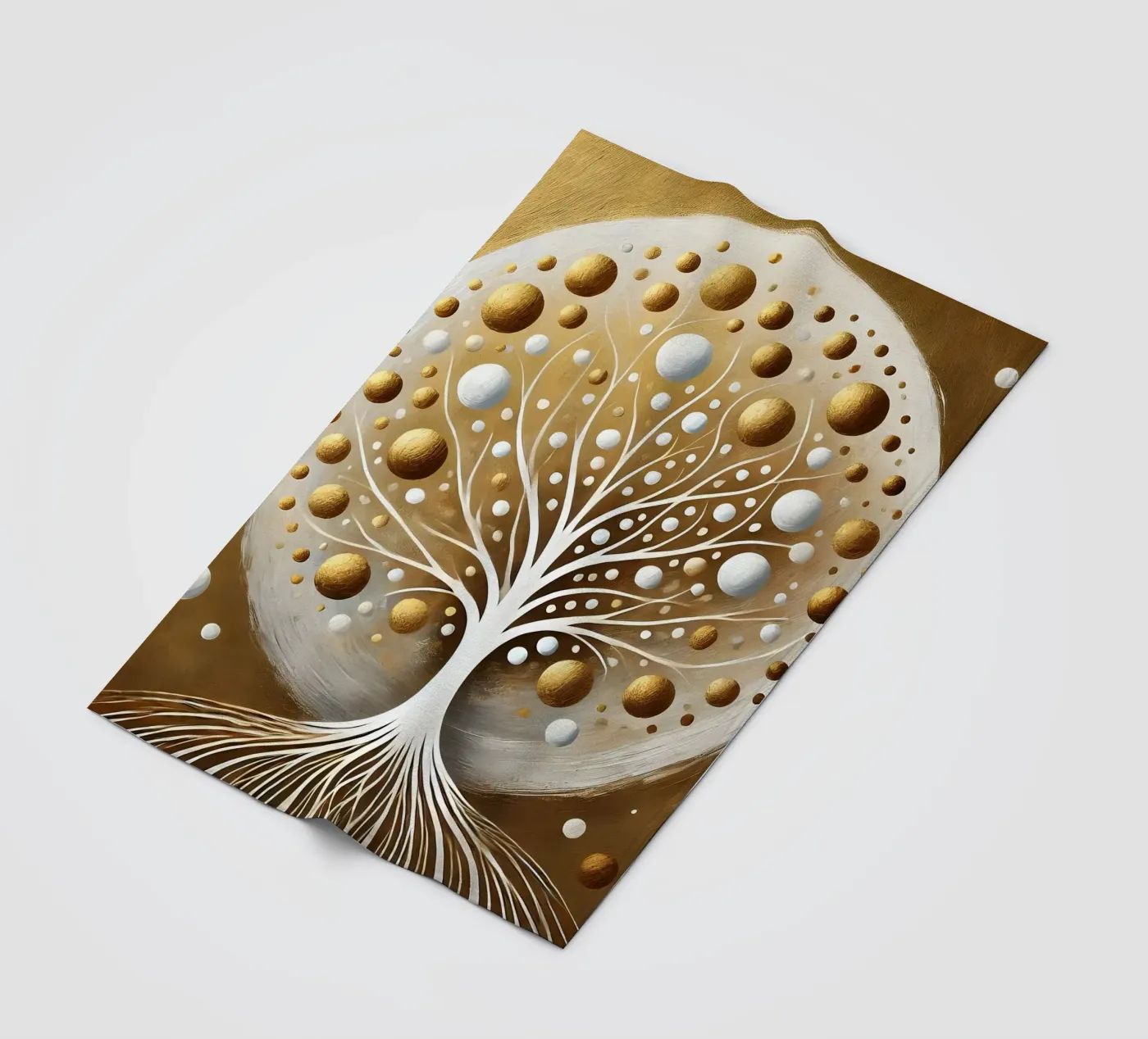 Baum gold Fleecedecke von spiritual