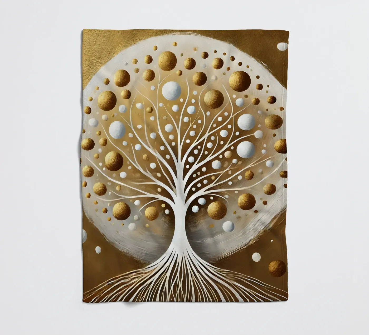 Baum gold Fleecedecke von spiritual