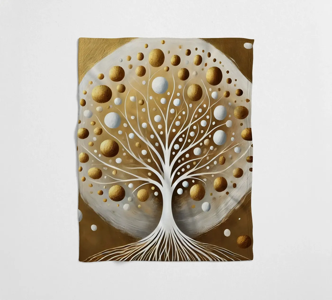 Baum gold Fleecedecke von spiritual