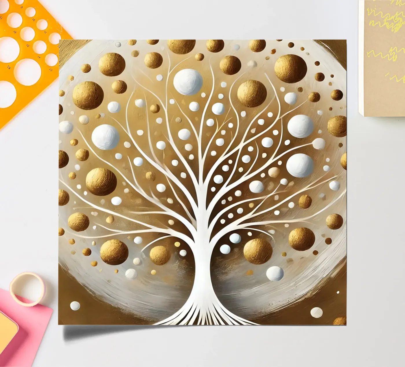 Tree gold sticker sheet by spiritual