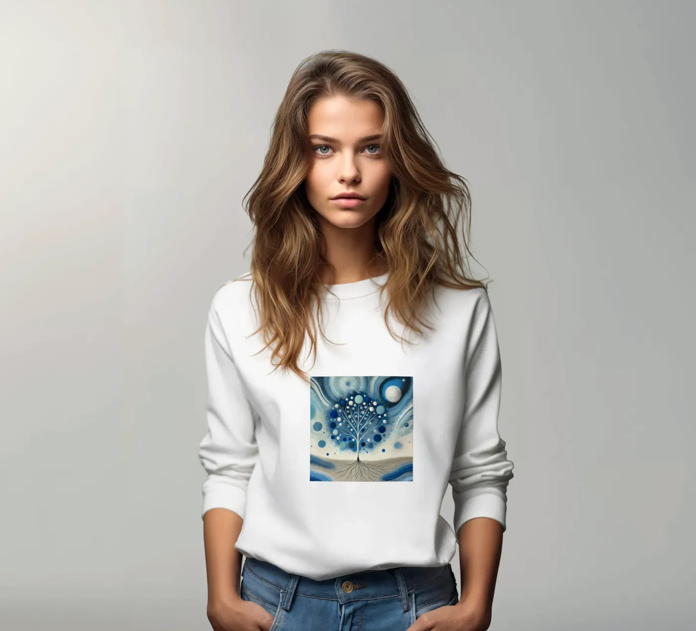 Albero blu felpa da spiritual