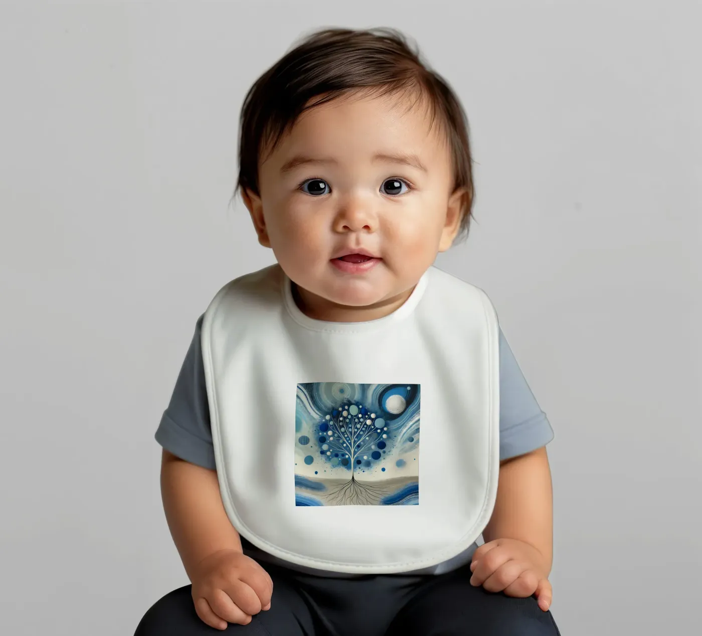 Boom blauw baby slabbetje van spiritual