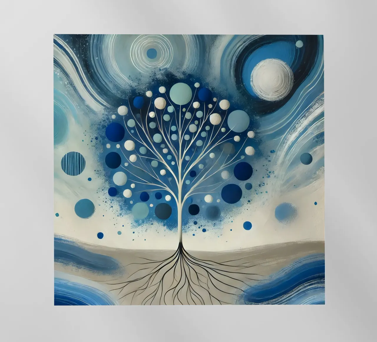 Albero blu pellicola backlit da spiritual