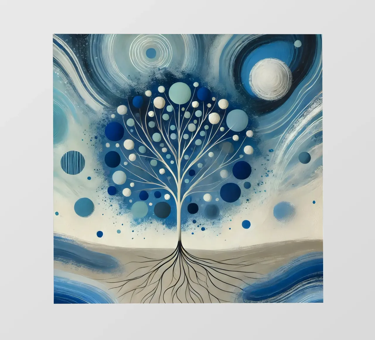 Albero blu pellicola backlit da spiritual