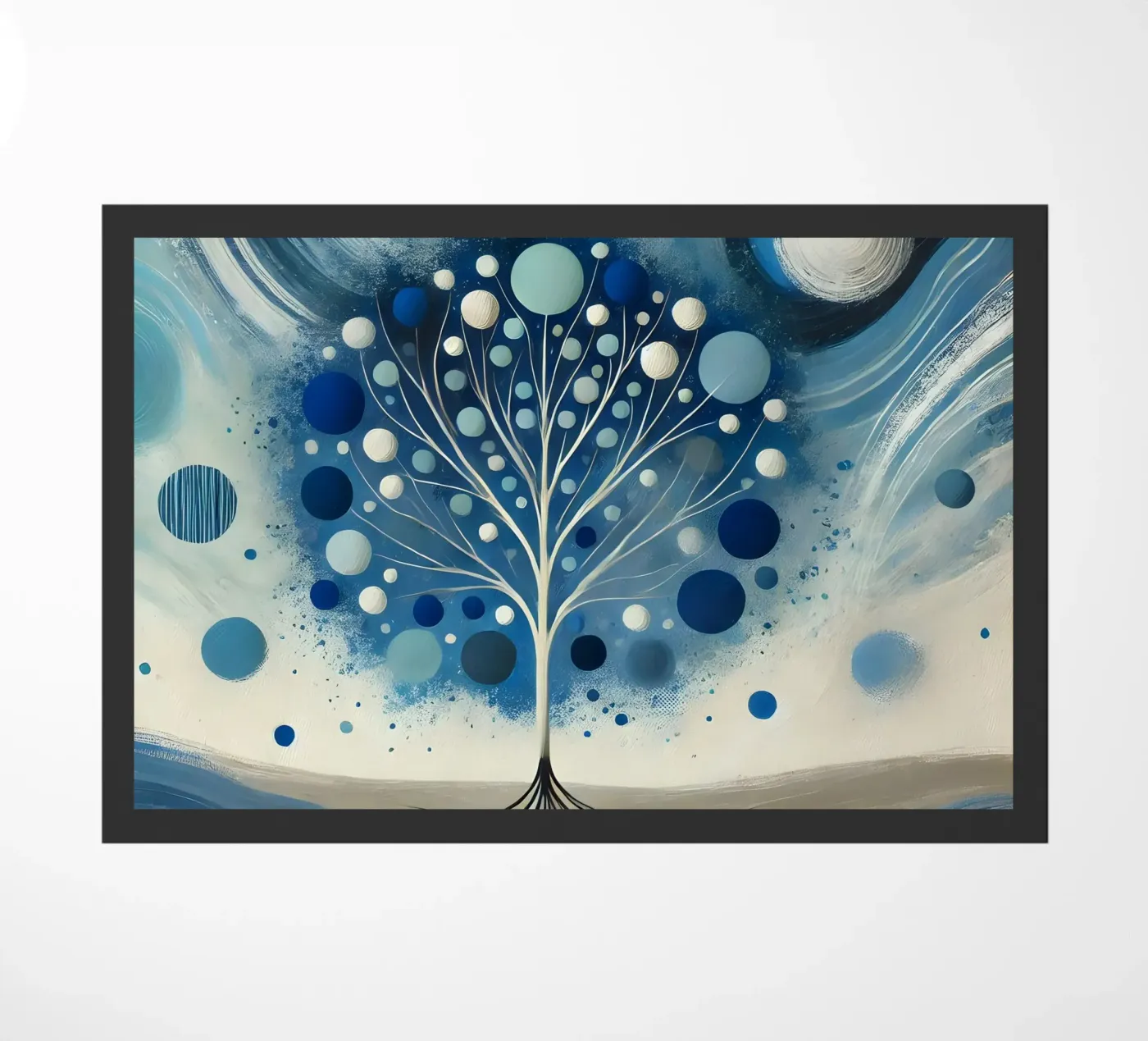 Boom blauw deurmat van spiritual