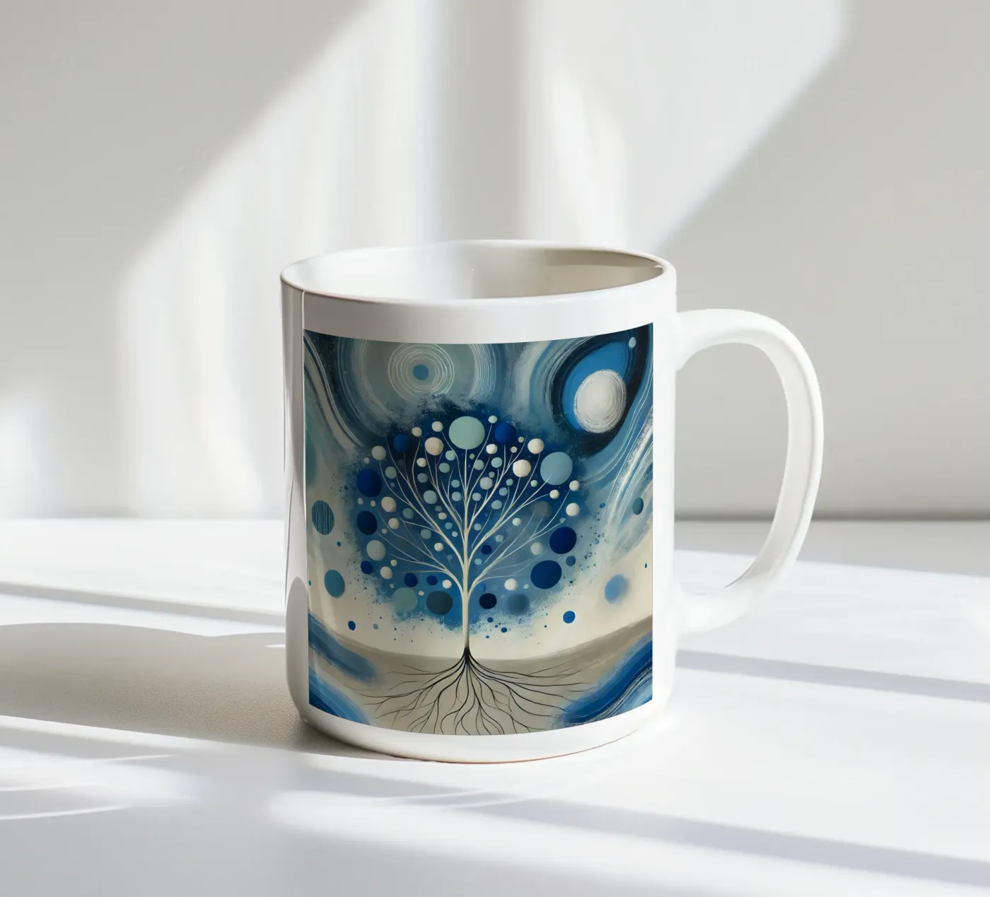 Tree blue Keramik Tasse von spiritual