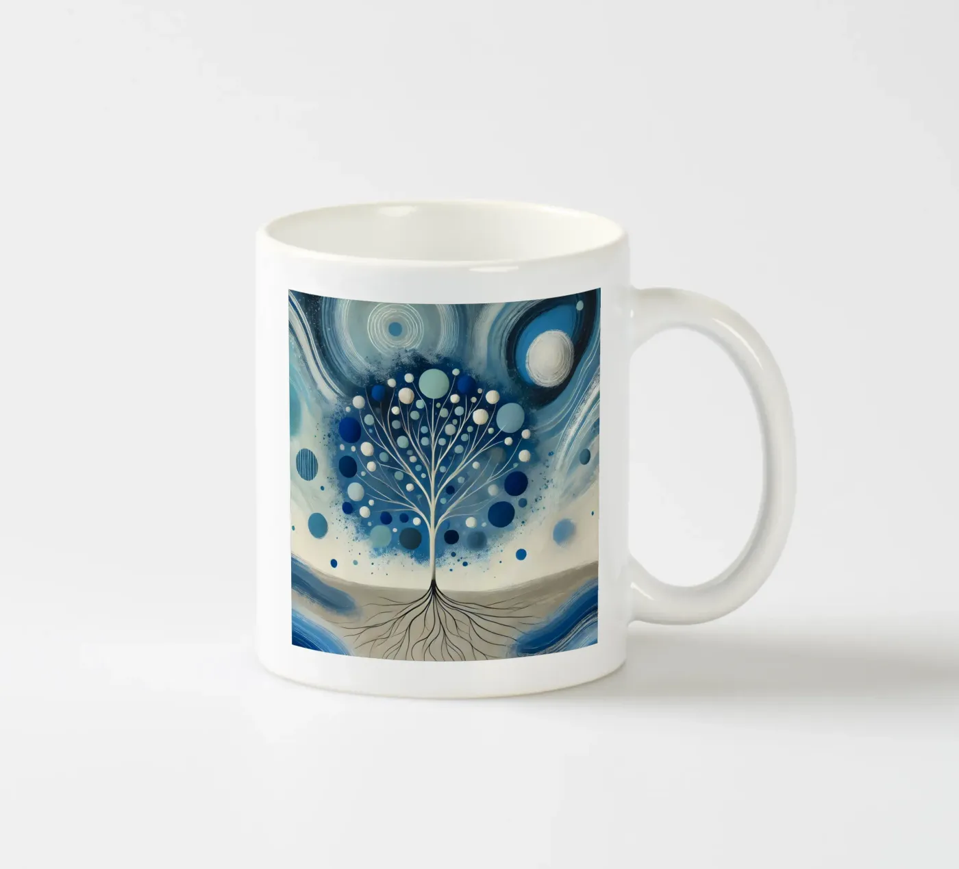 Tree blue Keramik Tasse von spiritual