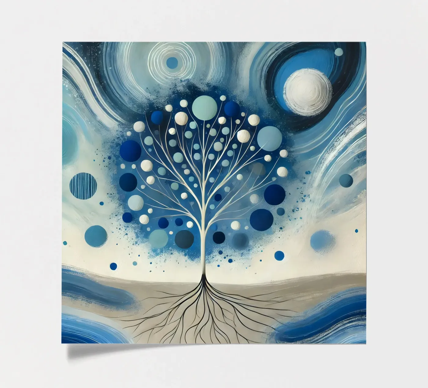 Albero blu foglio adesivo da spiritual