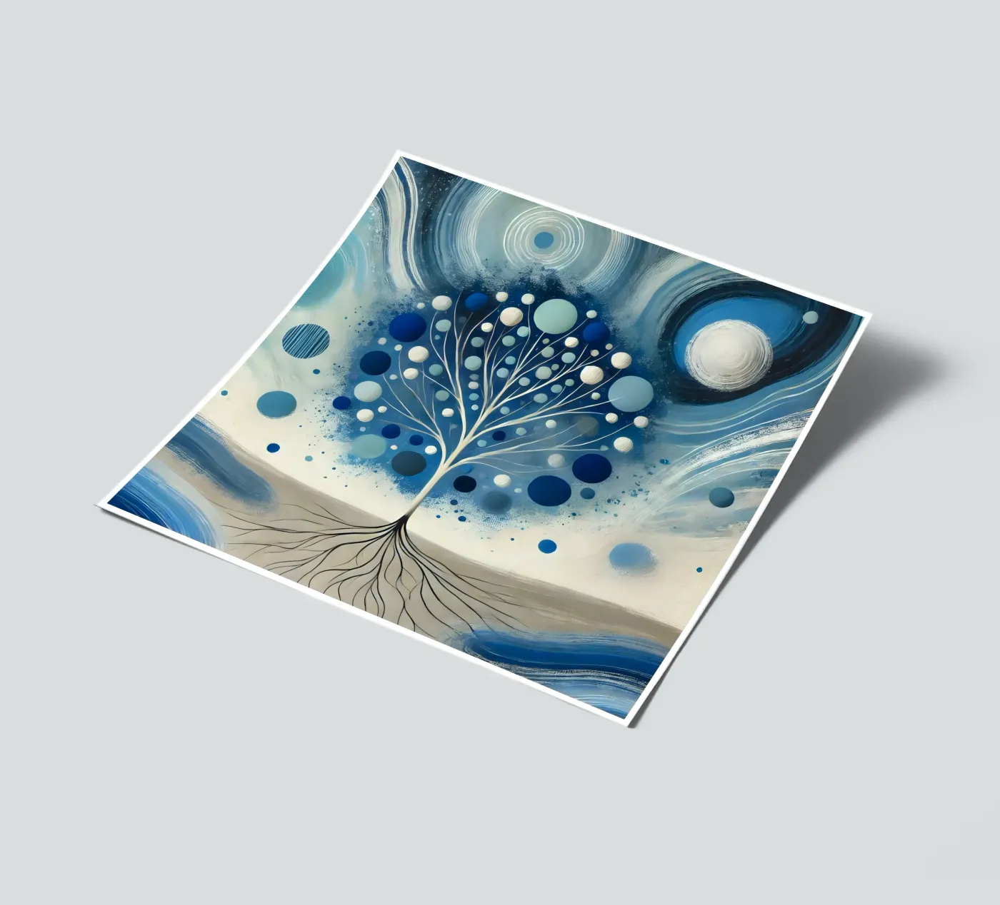 Albero blu foglio adesivo da spiritual