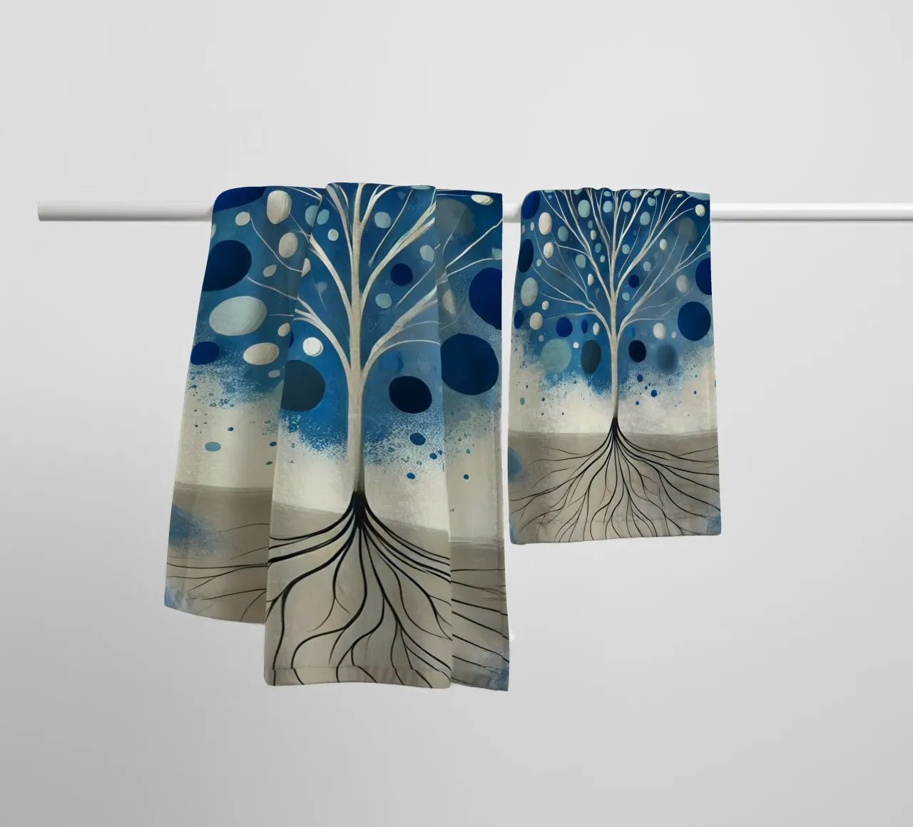Tree blue badhanddoek van spiritual