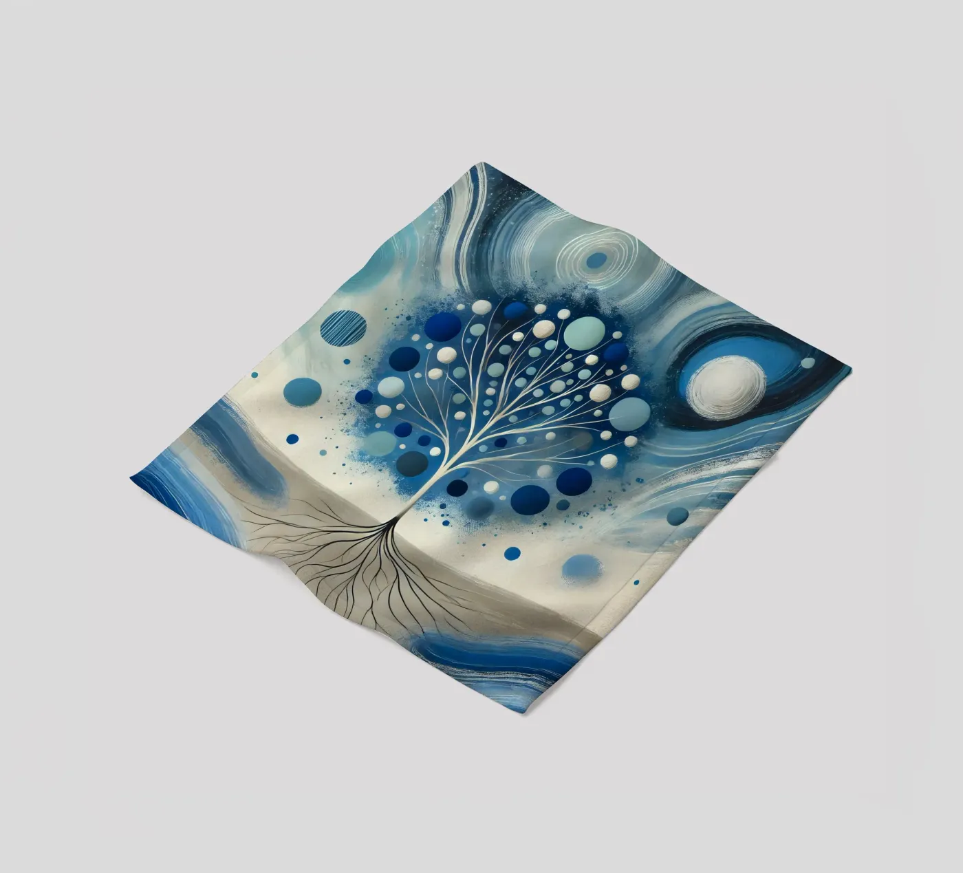 Tree blue Fleecedecke von spiritual