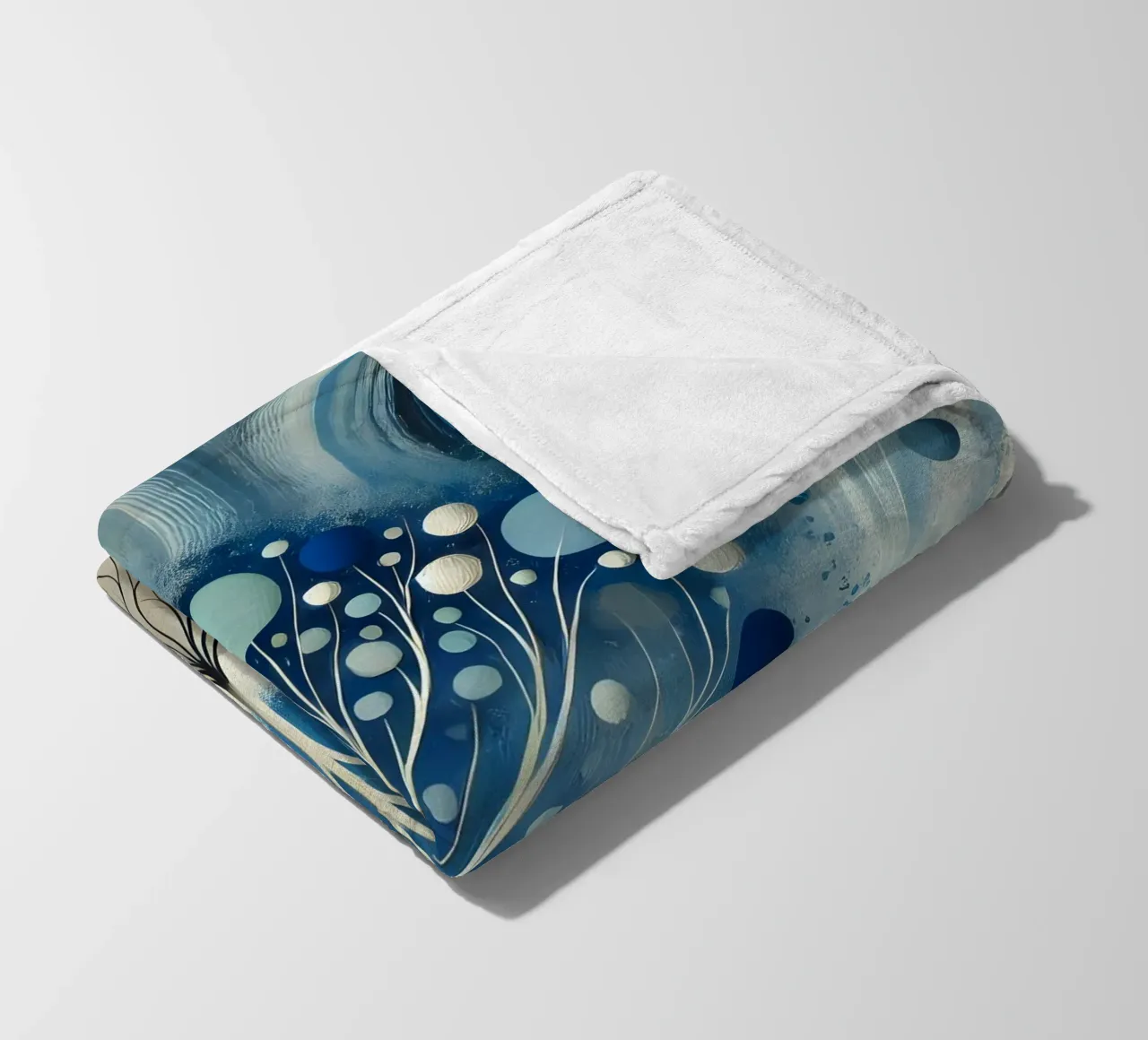 Baum blau Fleecedecke von spiritual