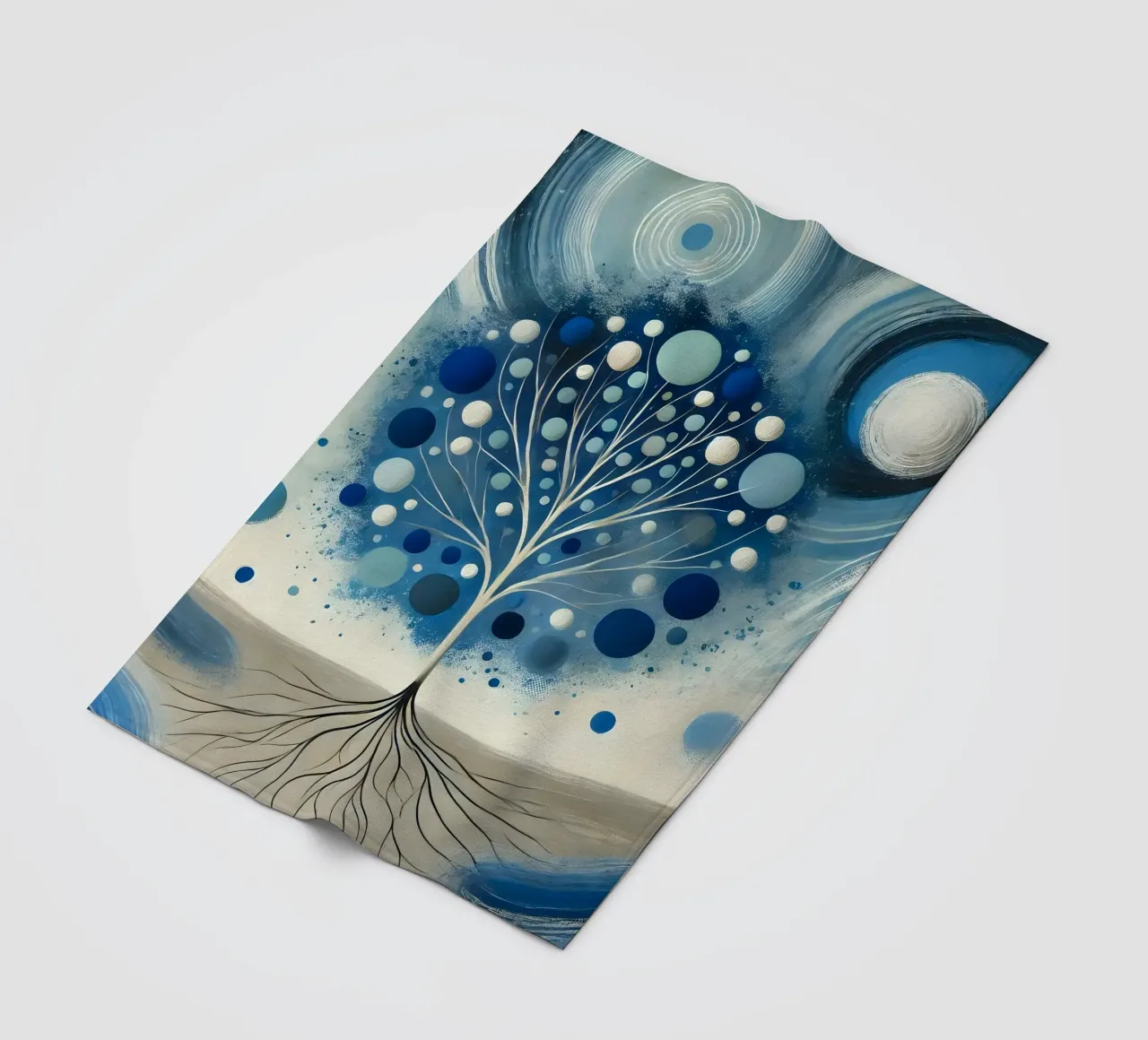 Baum blau Fleecedecke von spiritual