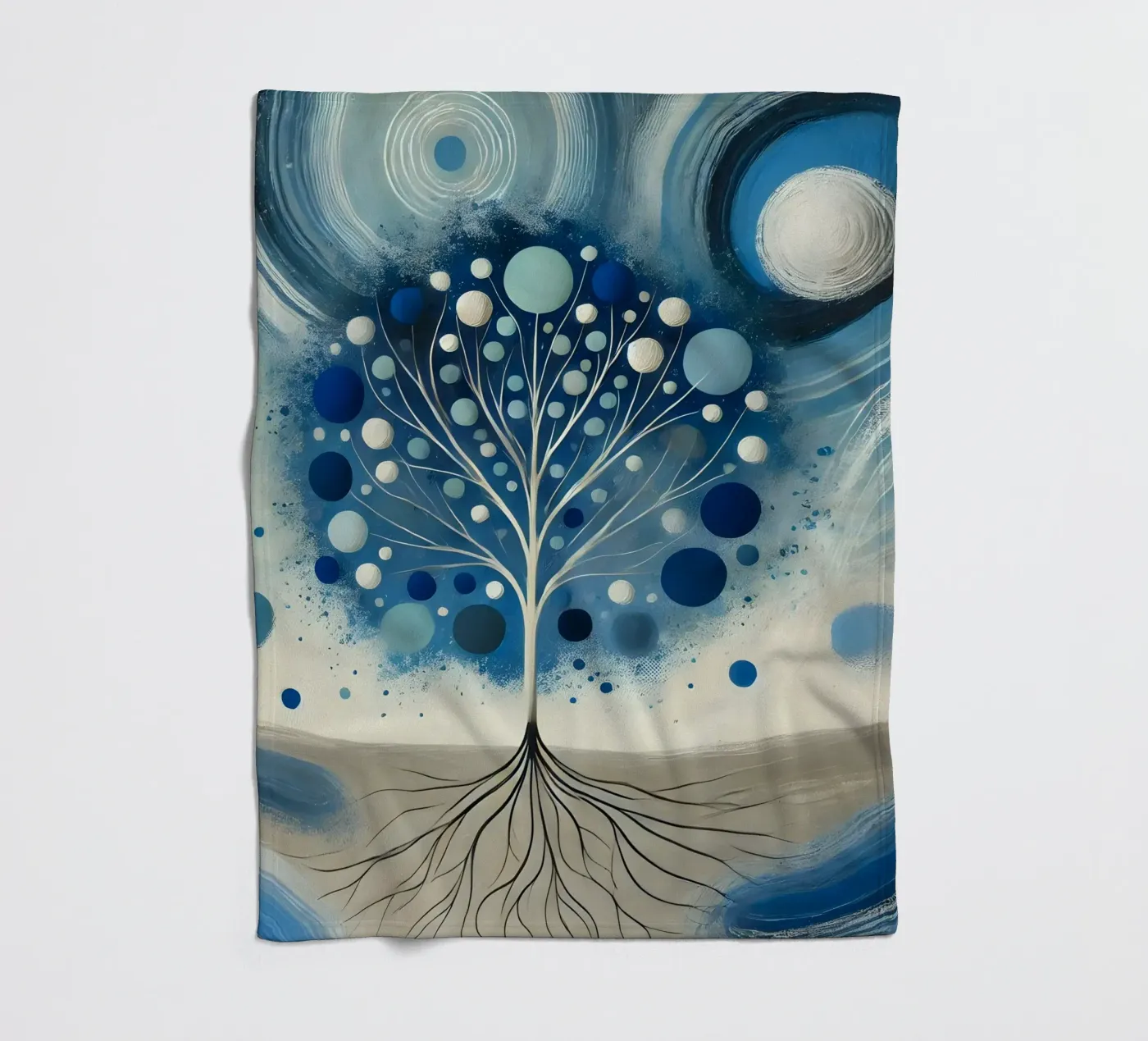 Tree blue Fleecedecke von spiritual