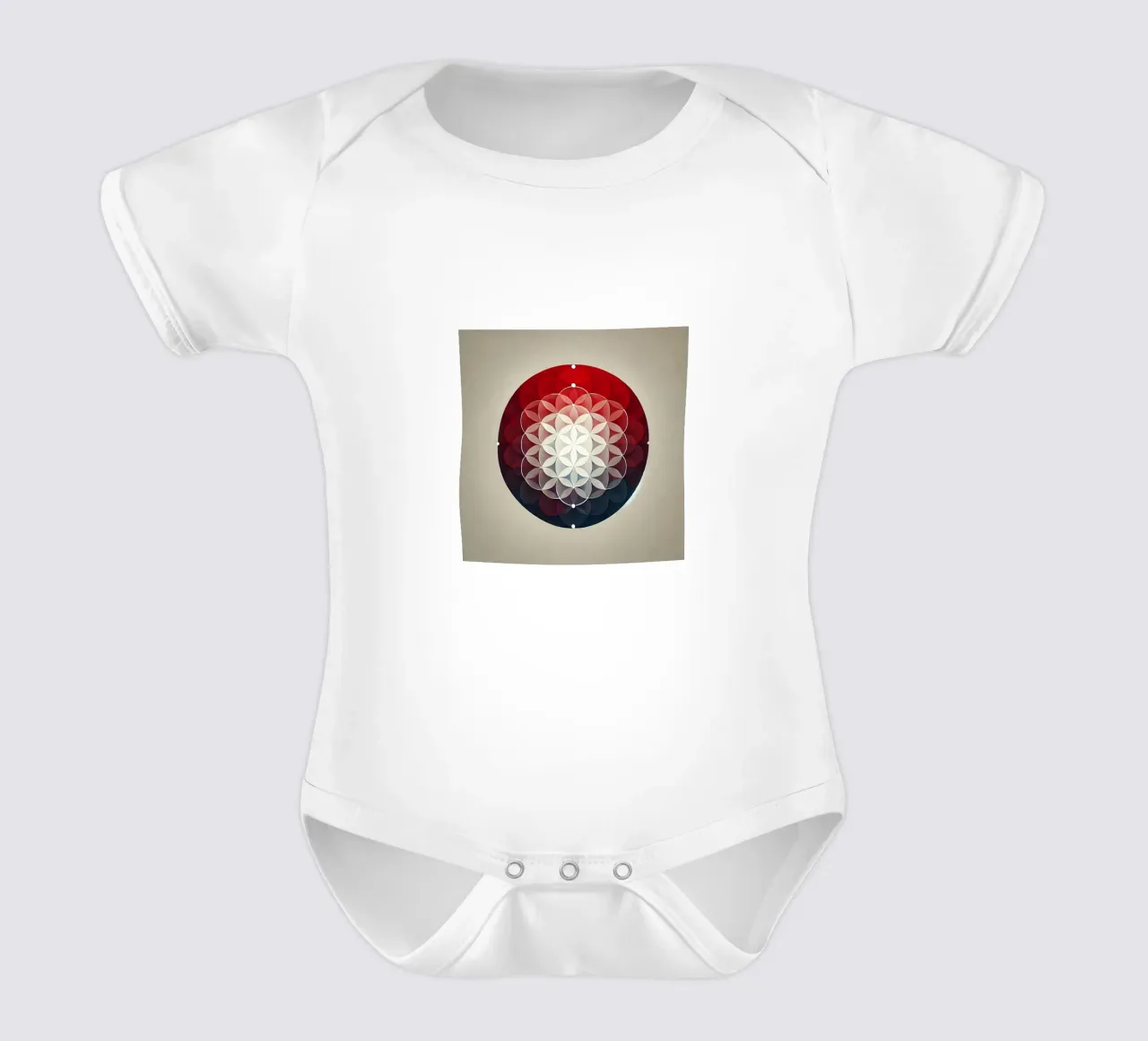Blume des Lebens rot Kurzarm Babybody von spiritual