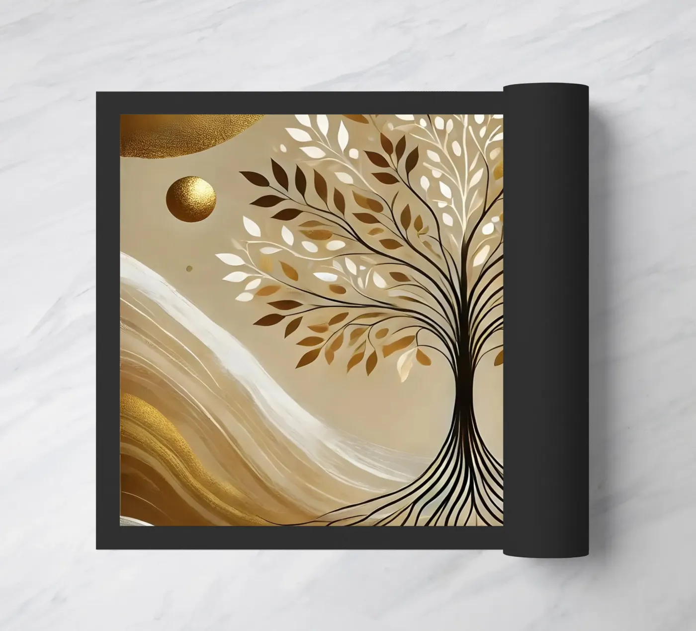Tree gold doormat by spiritual