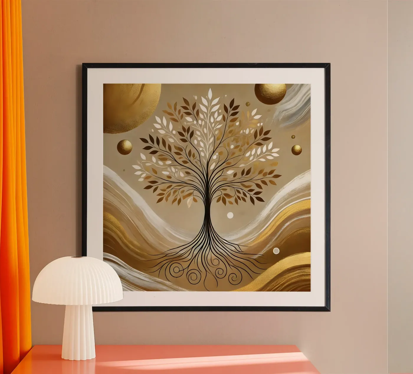 Tree gold poster by spiritual