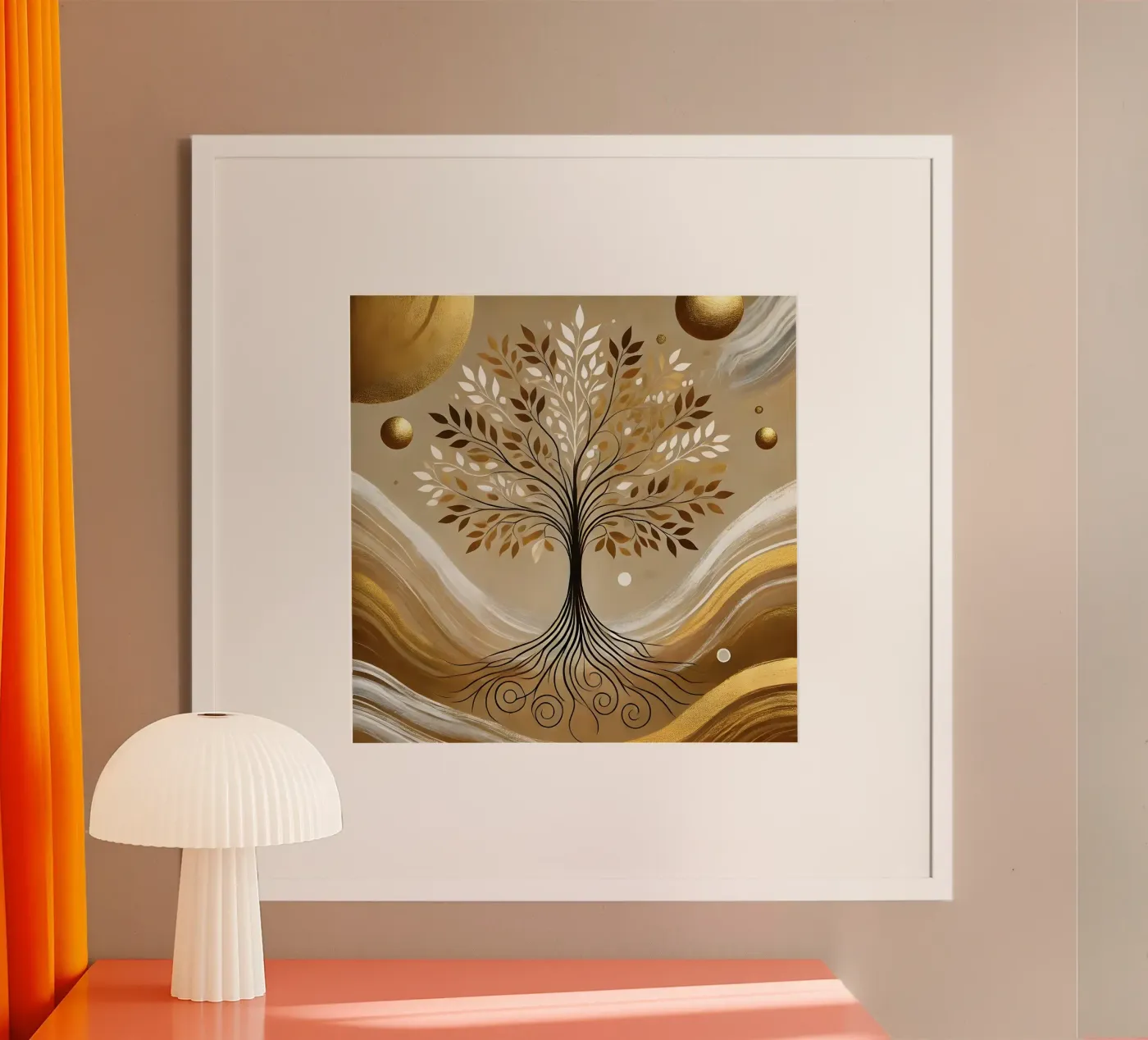 Tree gold poster by spiritual