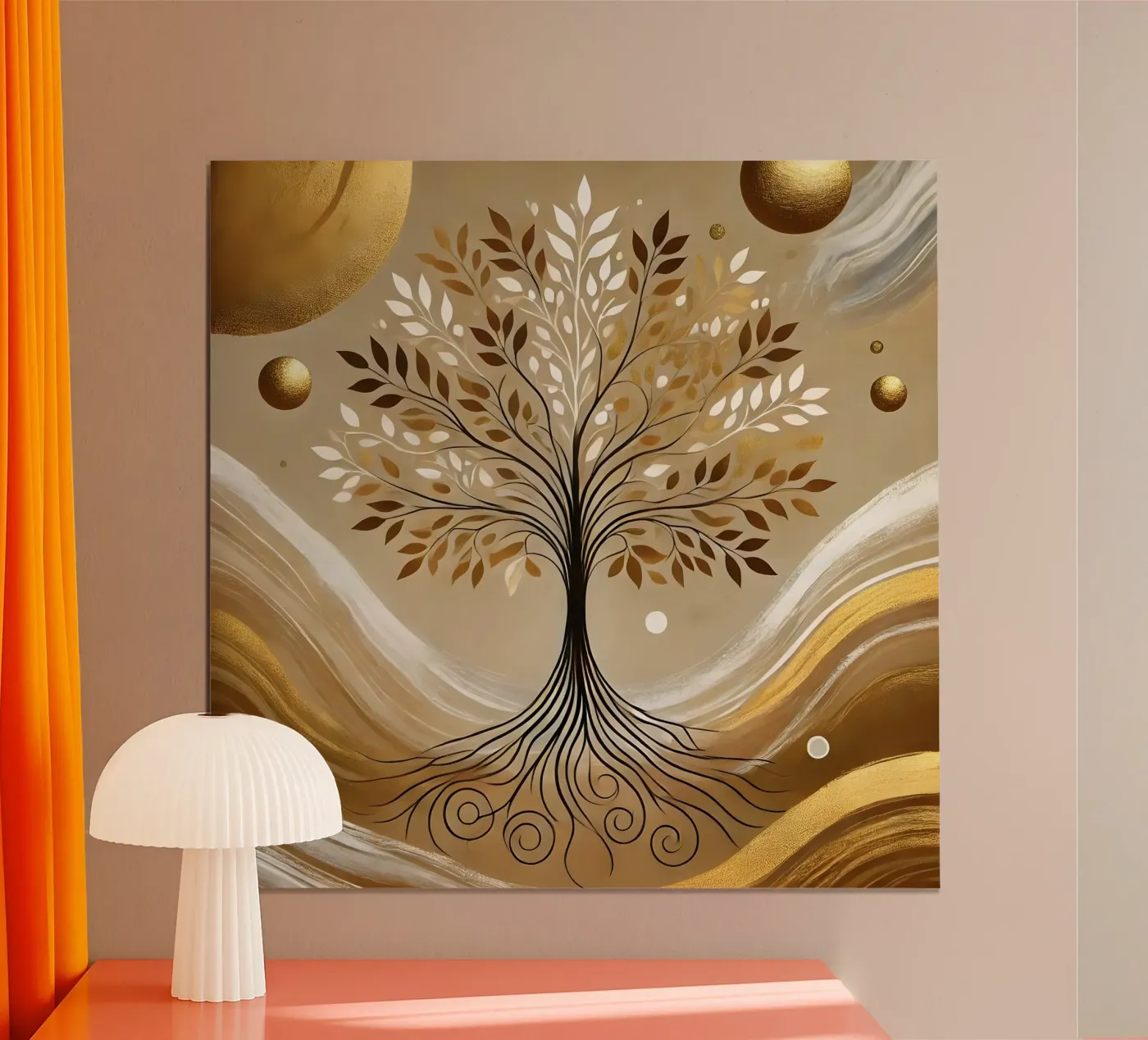 Tree gold poster by spiritual