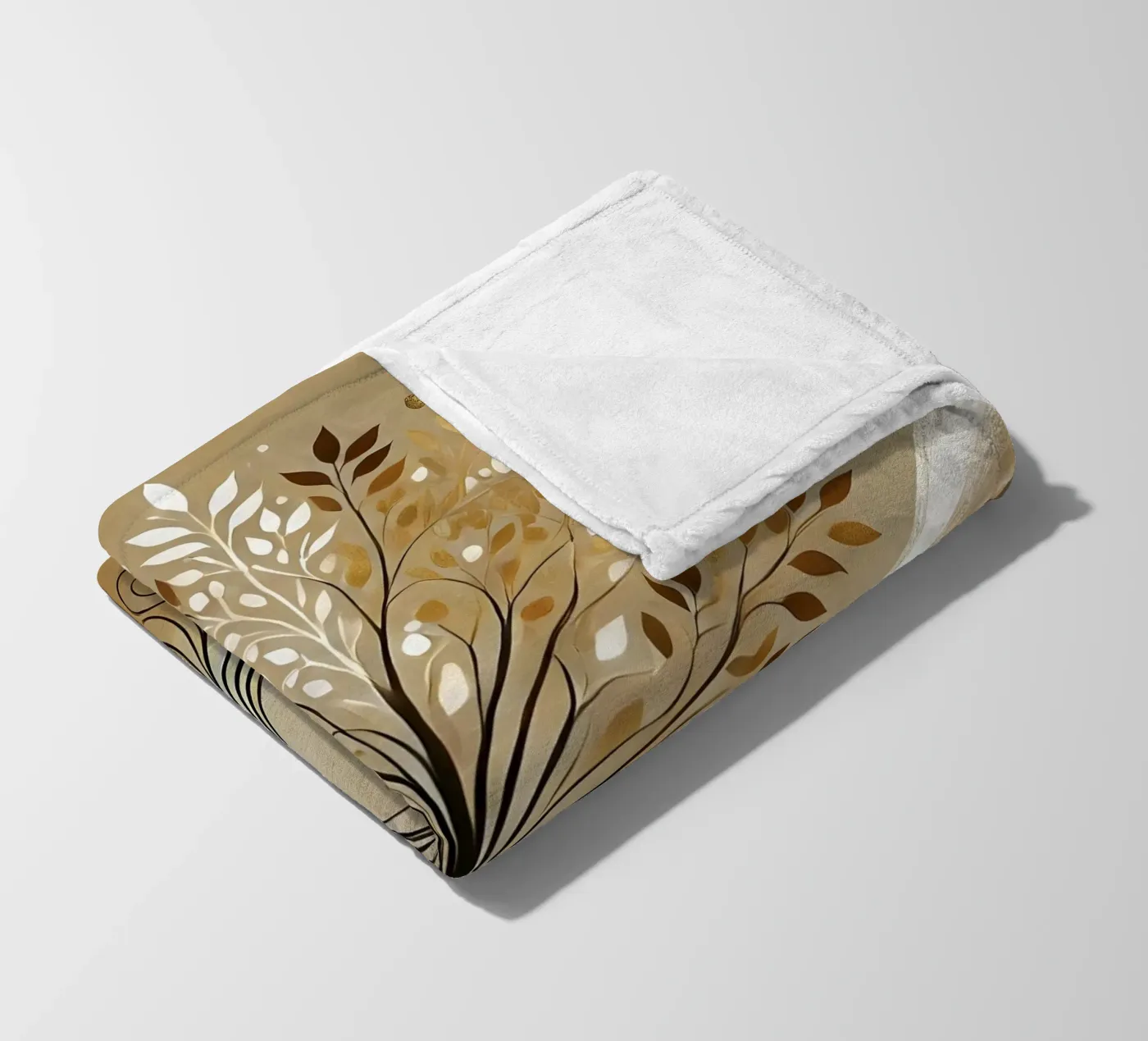 Baum gold Fleecedecke von spiritual