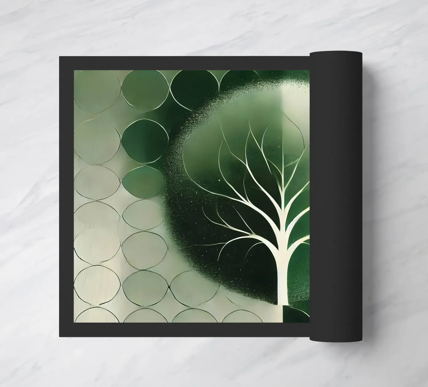 Tree green doormat by spiritual