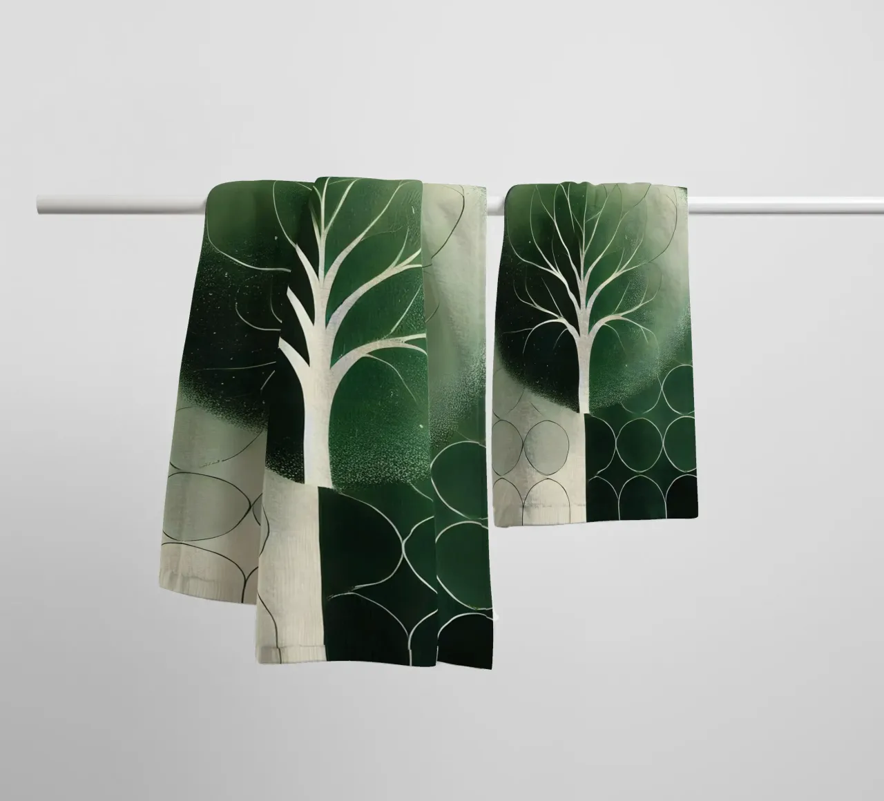 Verde albero asciugamano da bagno da spiritual