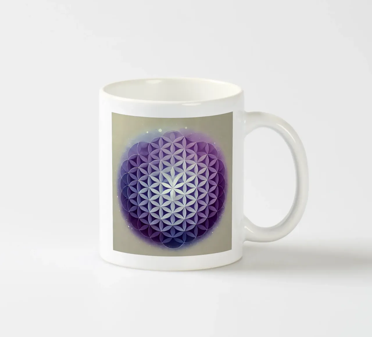 Fiore della vita - viola tazza in ceramica da spiritual