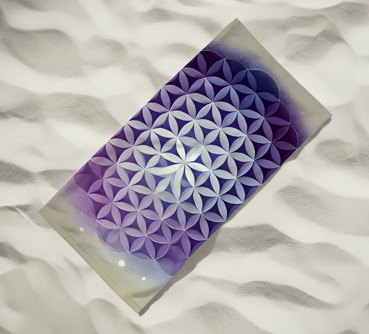 Fiore della vita - viola telo mare da spiritual