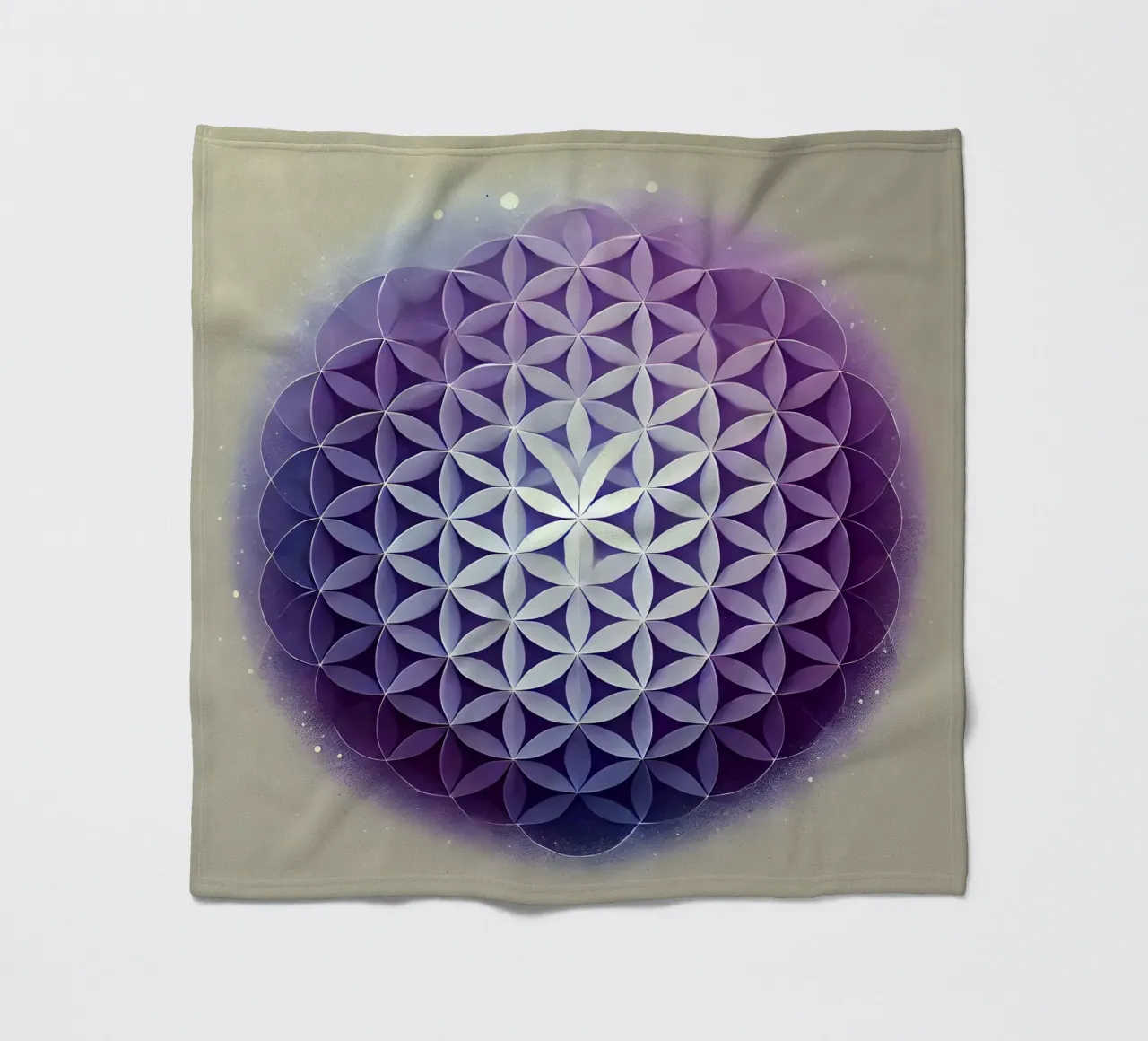 Fiore della vita - viola coperta in pile da spiritual