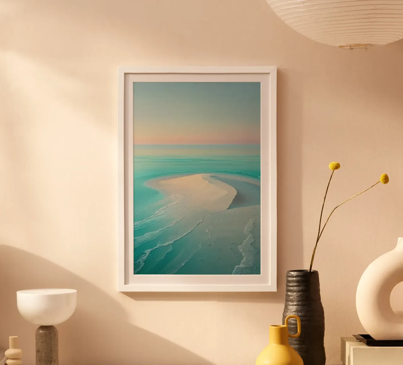 Curving Shoreline and Shimmering Blues carta hahnemühle da AlbertKlee