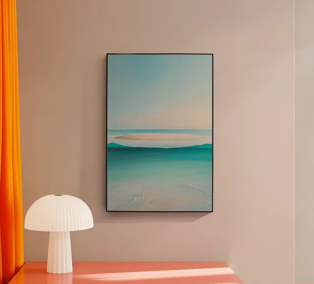 Tranquil Sand Island and Azure Waves plexiglass da AlbertKlee
