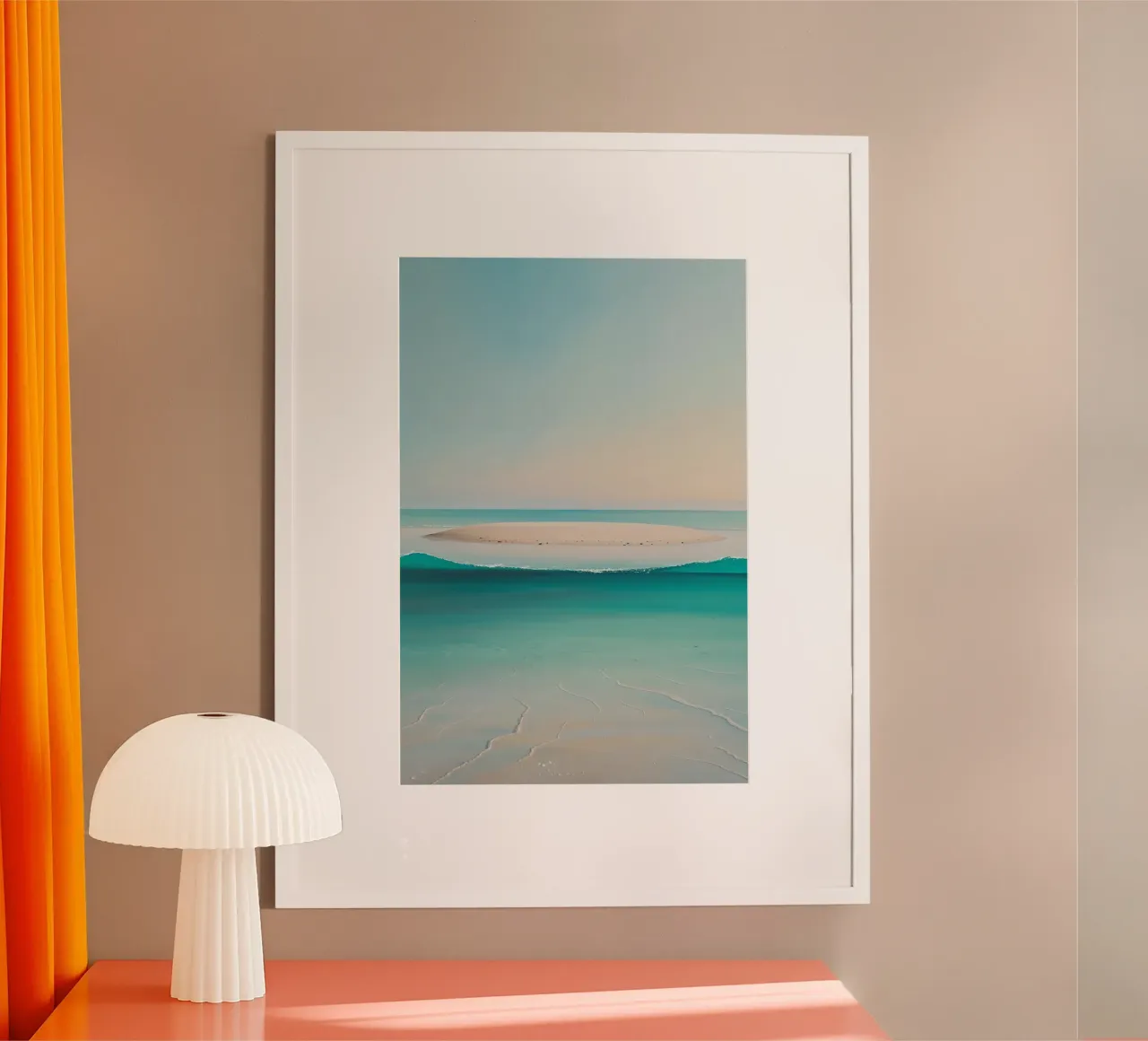 Tranquil Sand Island and Azure Waves carta hahnemühle da AlbertKlee