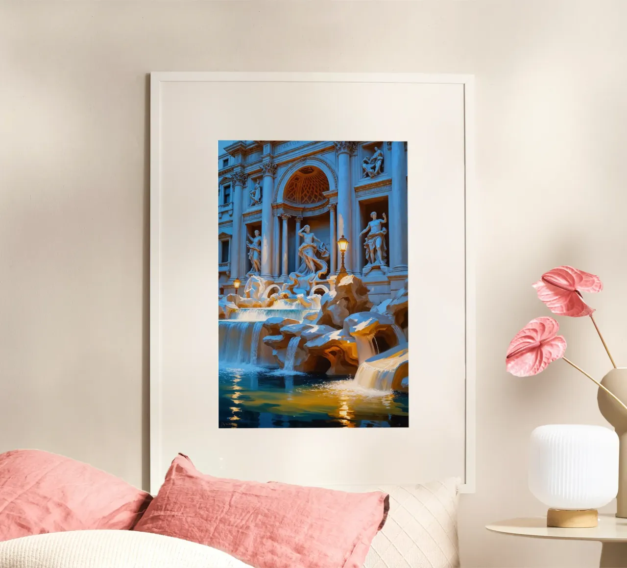Baroque Splendor at Trevi Fountain carta hahnemühle da AlbertKlee