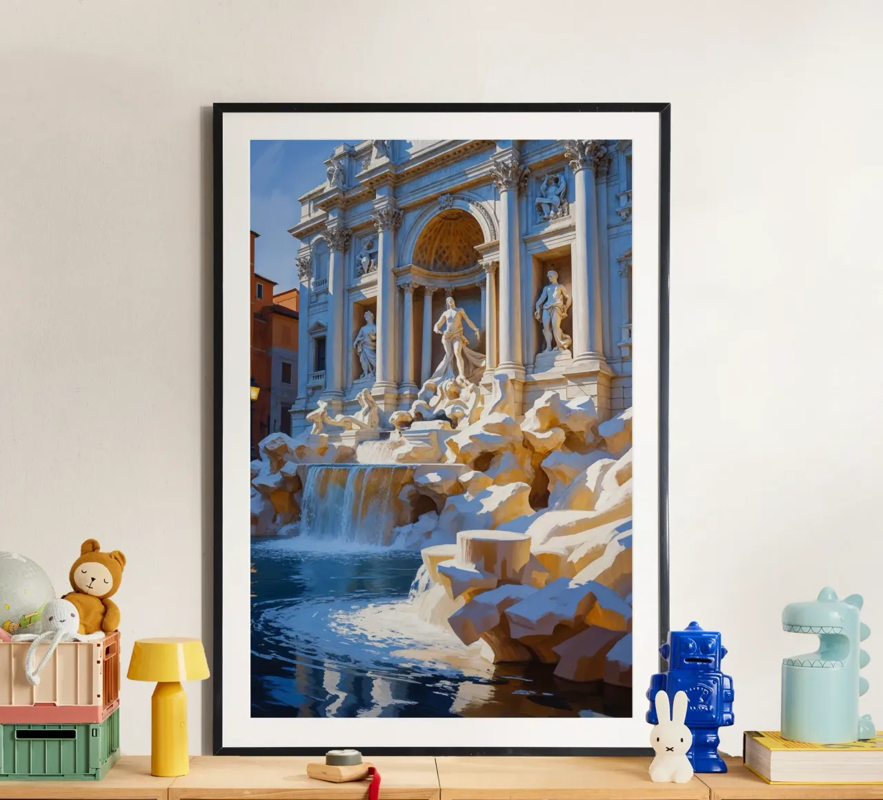 Golden Glow of Trevi Fountain poster by AlbertKlee