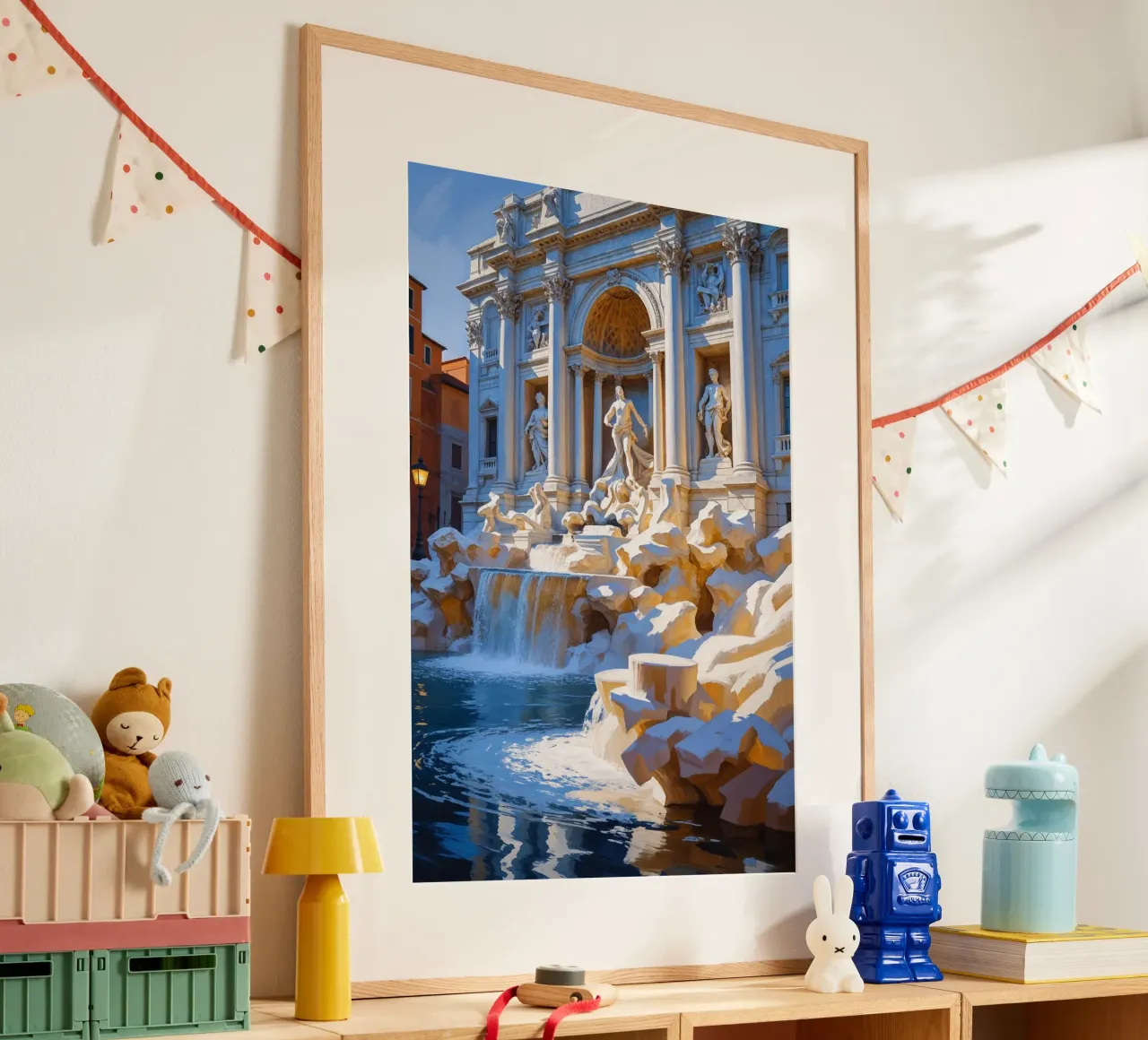 Golden Glow of Trevi Fountain poster by AlbertKlee