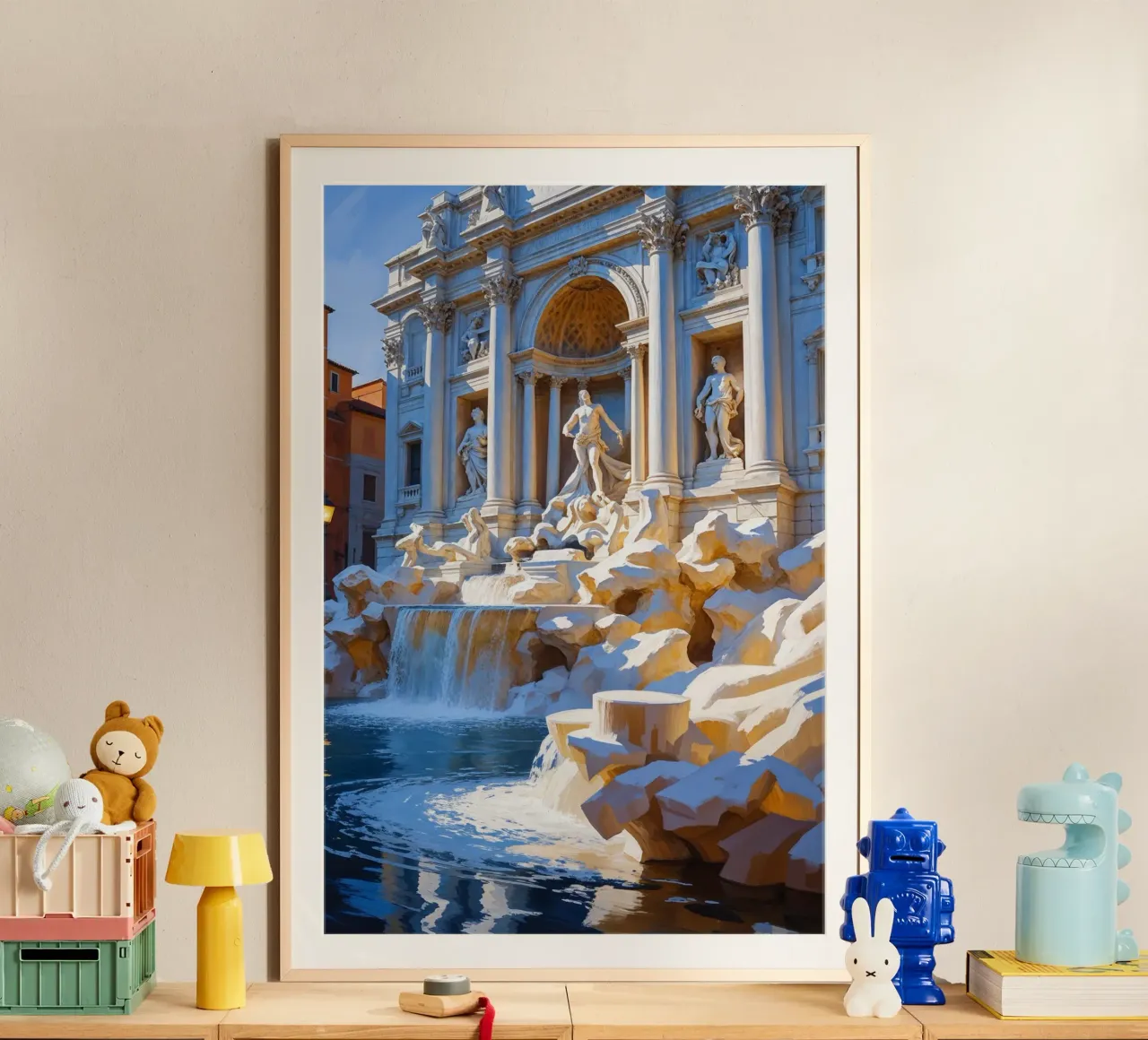 Golden Glow of Trevi Fountain poster by AlbertKlee