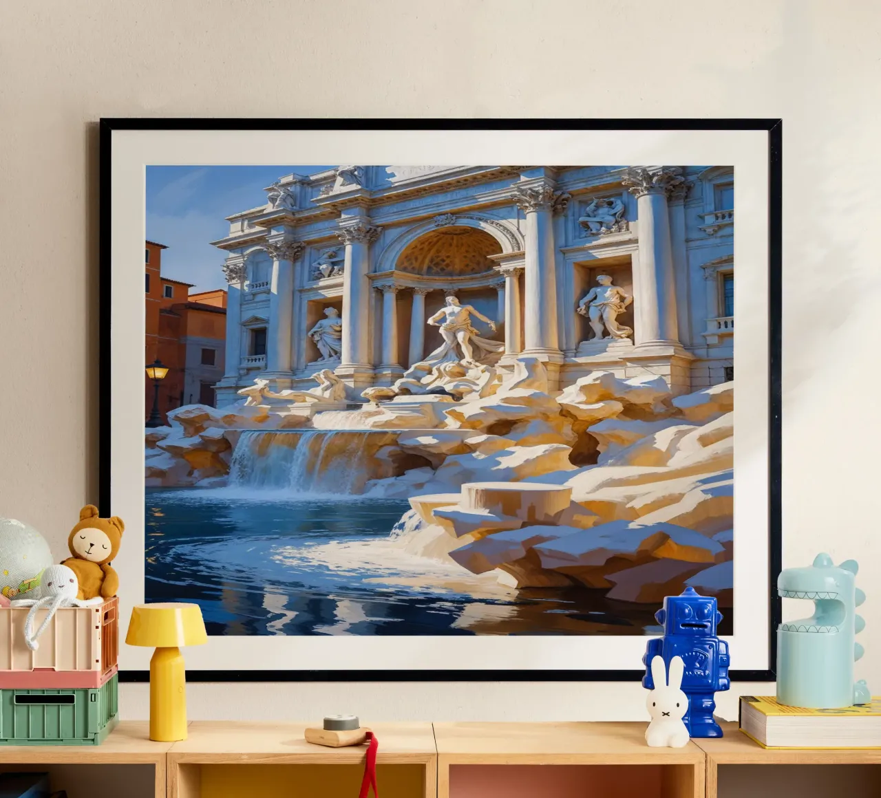 Golden Glow of Trevi Fountain poster by AlbertKlee