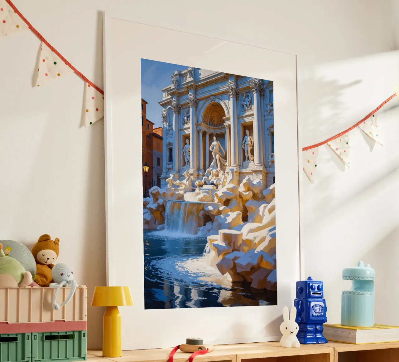 Golden Glow of Trevi Fountain poster by AlbertKlee