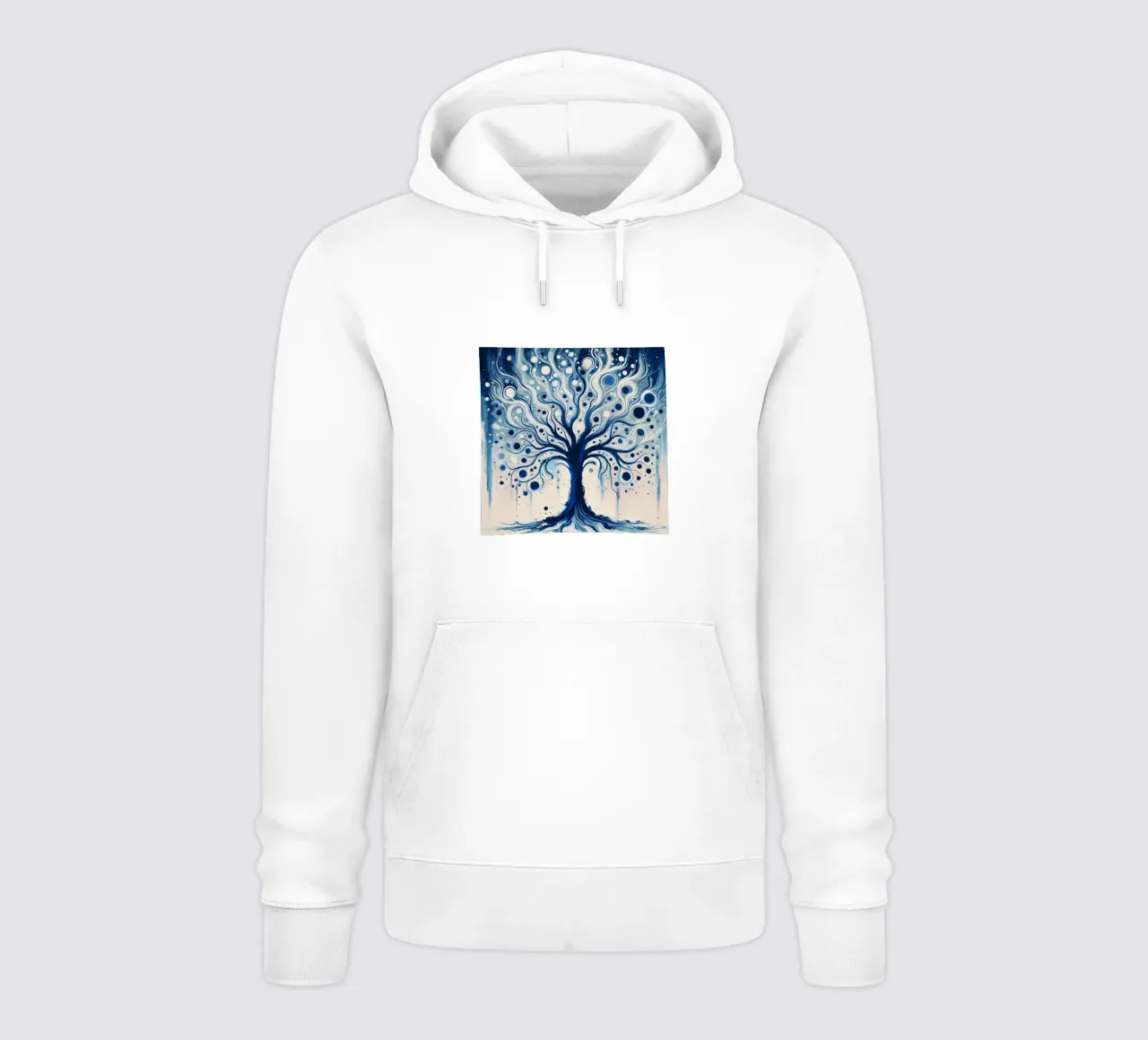 Albero blu felpa con cappuccio da spiritual
