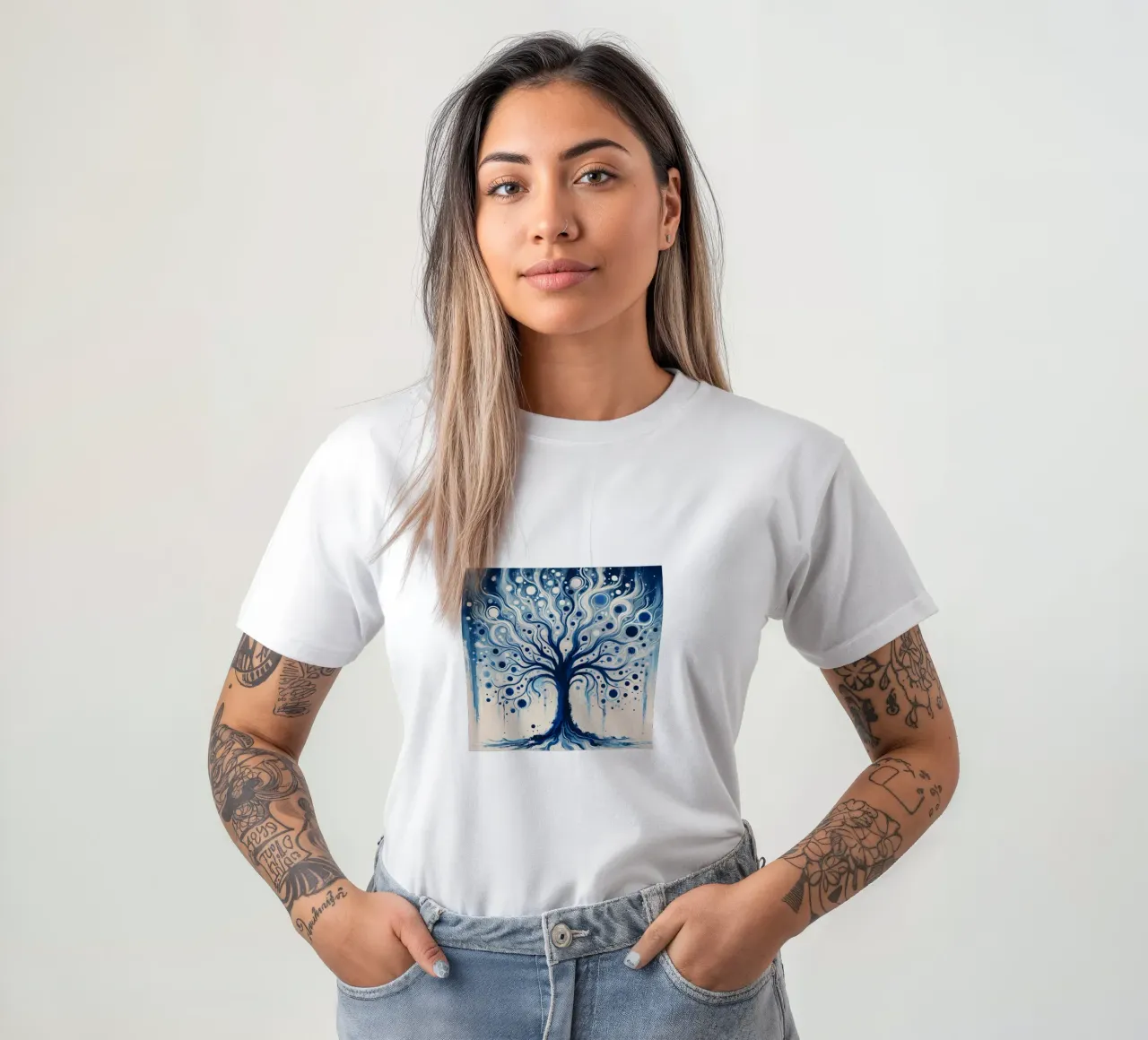 Albero blu t-shirt da spiritual