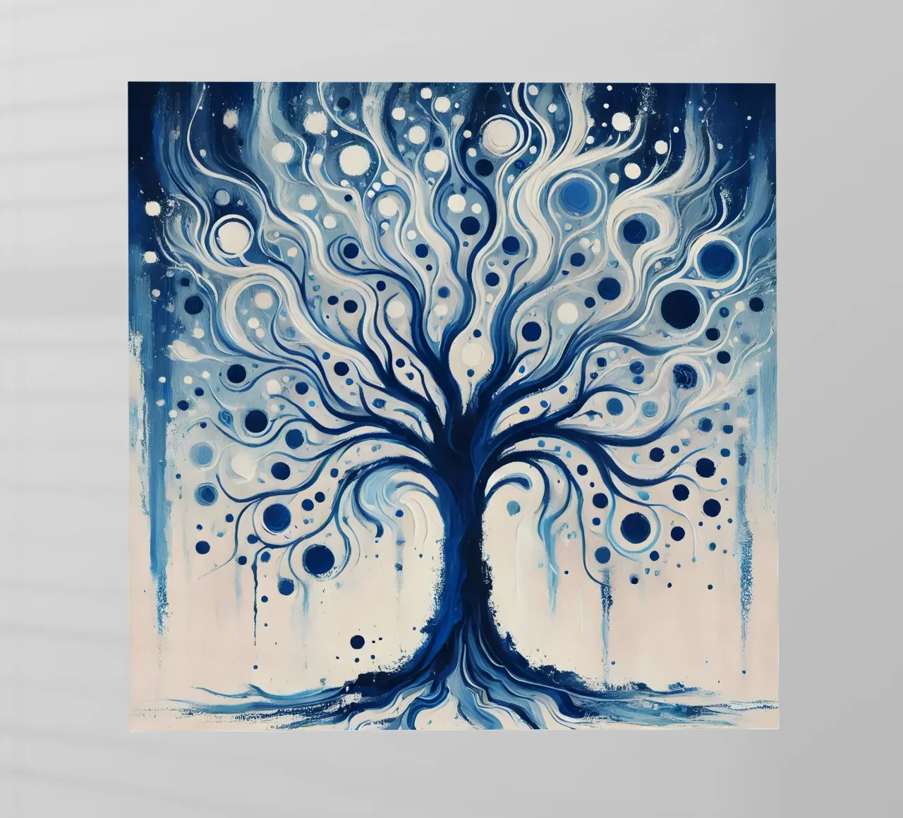 Albero blu pellicola backlit da spiritual