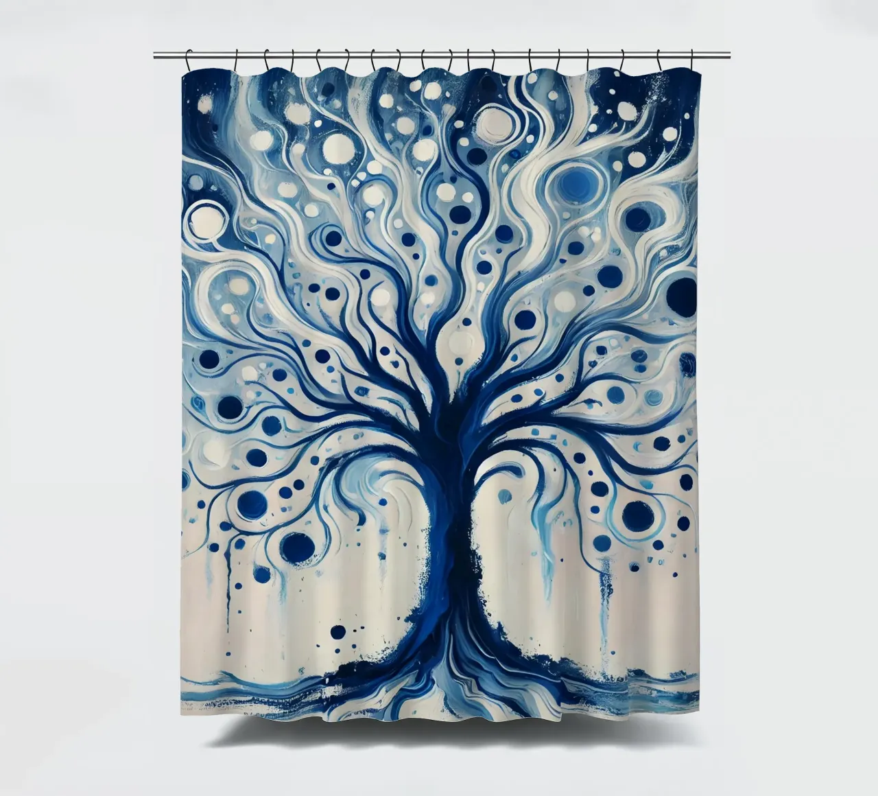 Baum blau Duschvorhang von spiritual