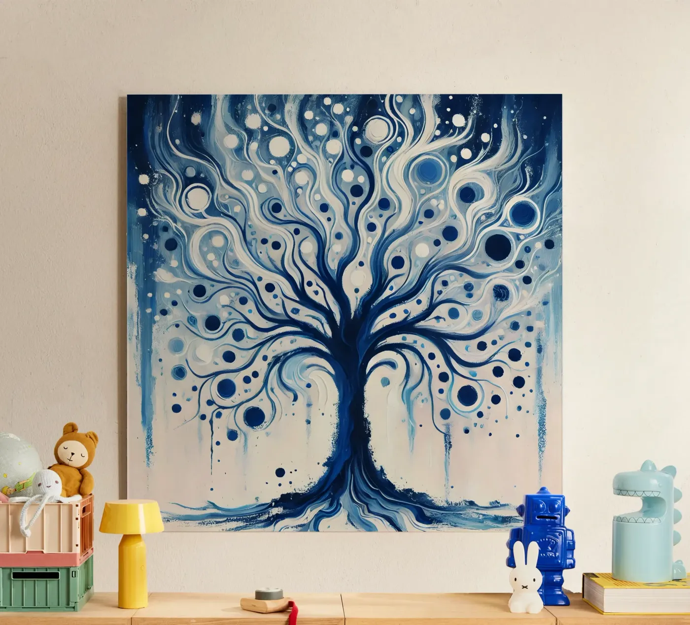 Tree blue acrylic glass by spiritual