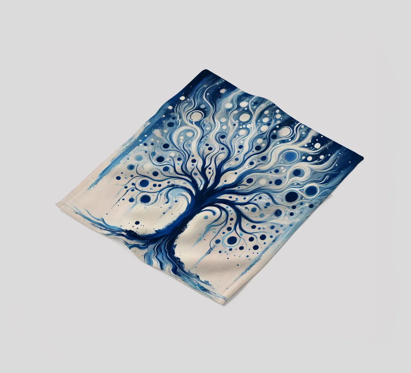 Baum blau Fleecedecke von spiritual