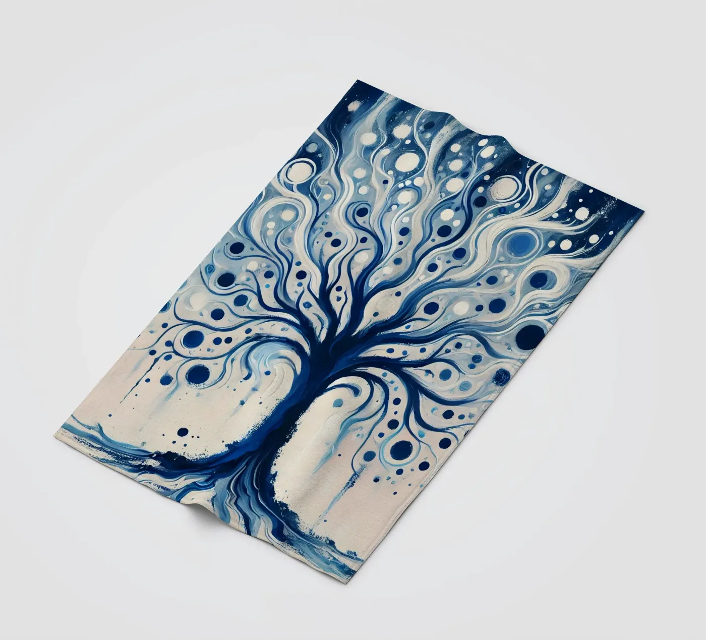 Baum blau Fleecedecke von spiritual