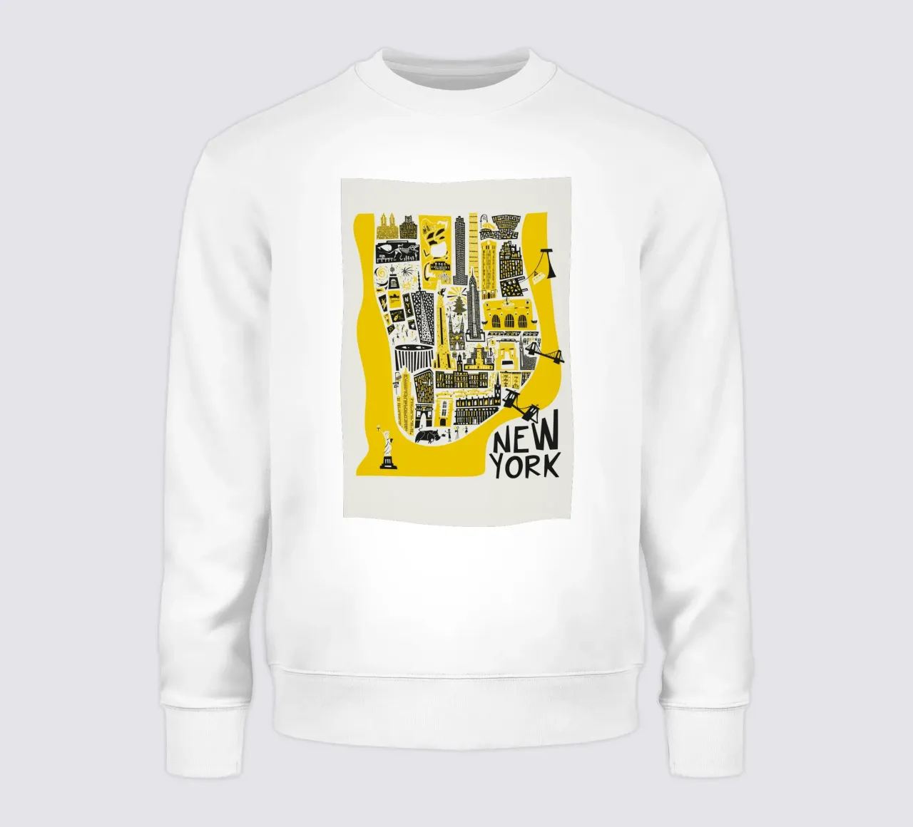 Manhattan New York Mappa felpa da Fox & Velvet